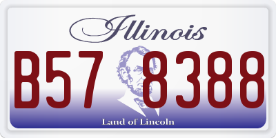 IL license plate B578388