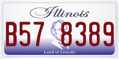 IL license plate B578389