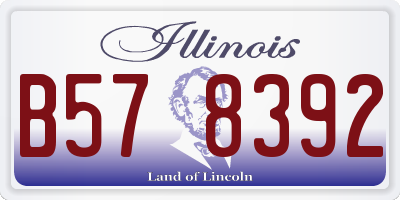 IL license plate B578392