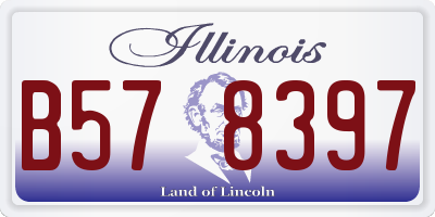IL license plate B578397