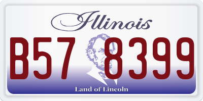 IL license plate B578399