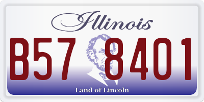 IL license plate B578401
