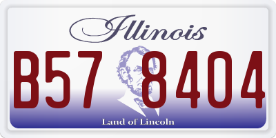 IL license plate B578404