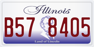 IL license plate B578405