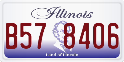 IL license plate B578406
