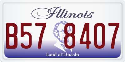 IL license plate B578407