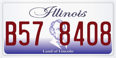 IL license plate B578408