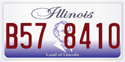 IL license plate B578410