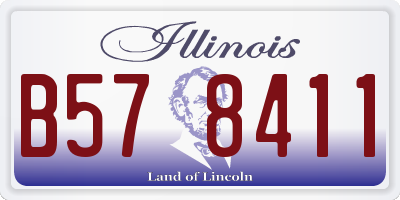 IL license plate B578411