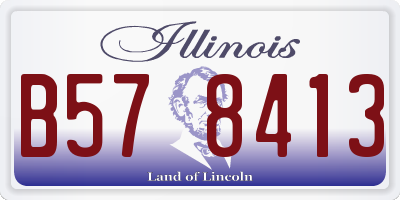 IL license plate B578413