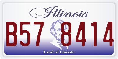 IL license plate B578414