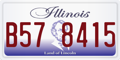 IL license plate B578415