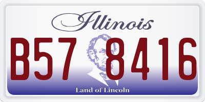 IL license plate B578416