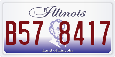 IL license plate B578417