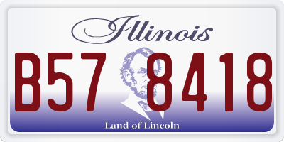IL license plate B578418