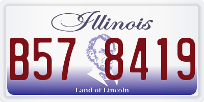 IL license plate B578419