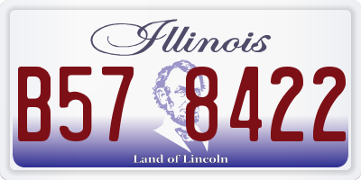 IL license plate B578422