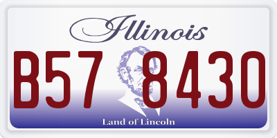 IL license plate B578430