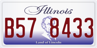 IL license plate B578433