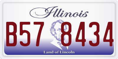 IL license plate B578434