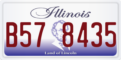 IL license plate B578435