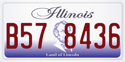IL license plate B578436