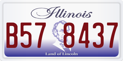 IL license plate B578437