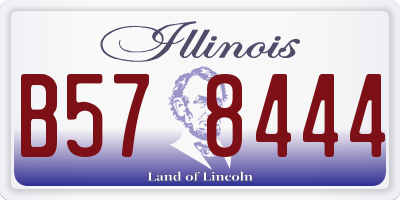 IL license plate B578444