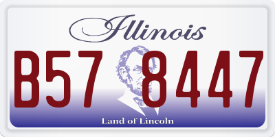 IL license plate B578447