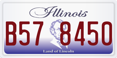 IL license plate B578450