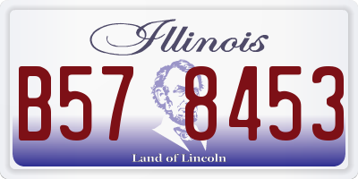 IL license plate B578453
