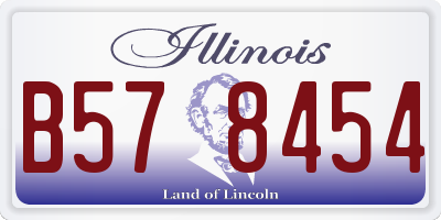 IL license plate B578454