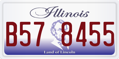 IL license plate B578455