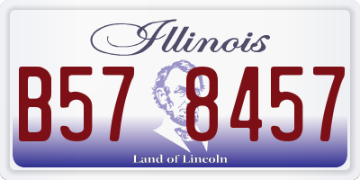 IL license plate B578457