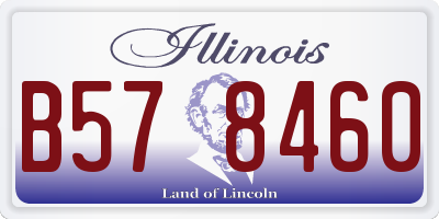 IL license plate B578460
