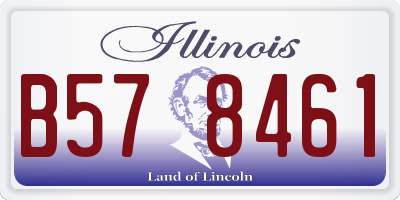 IL license plate B578461