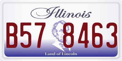 IL license plate B578463