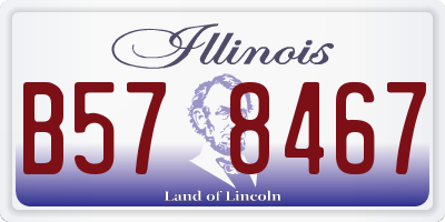 IL license plate B578467