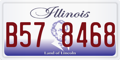 IL license plate B578468
