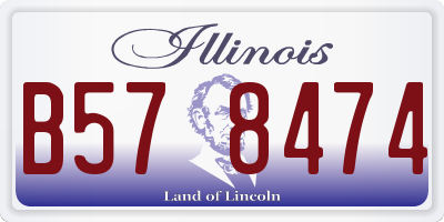 IL license plate B578474