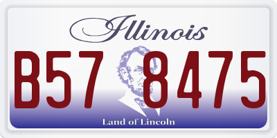IL license plate B578475