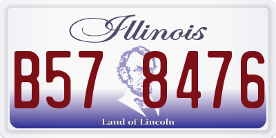 IL license plate B578476
