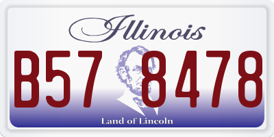 IL license plate B578478
