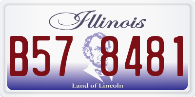 IL license plate B578481