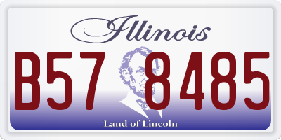 IL license plate B578485