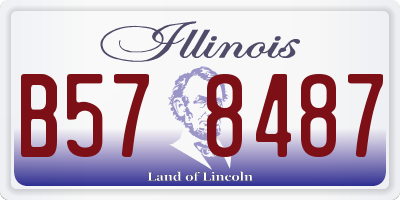 IL license plate B578487