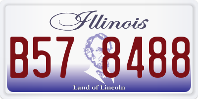 IL license plate B578488