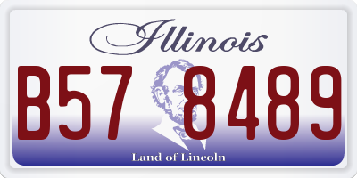IL license plate B578489