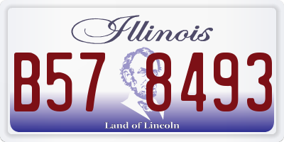 IL license plate B578493