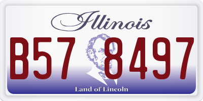 IL license plate B578497